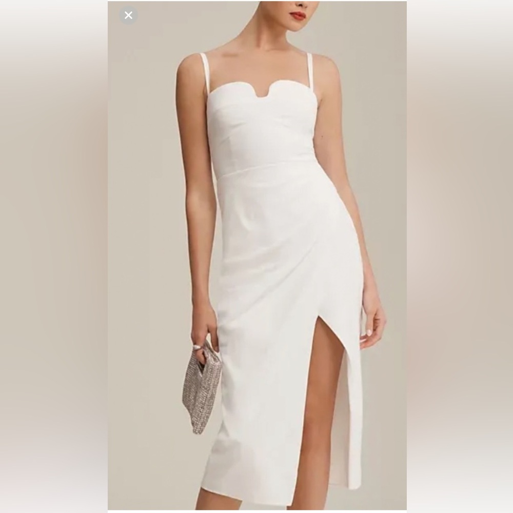 Reformation Alfred White Midi Dress